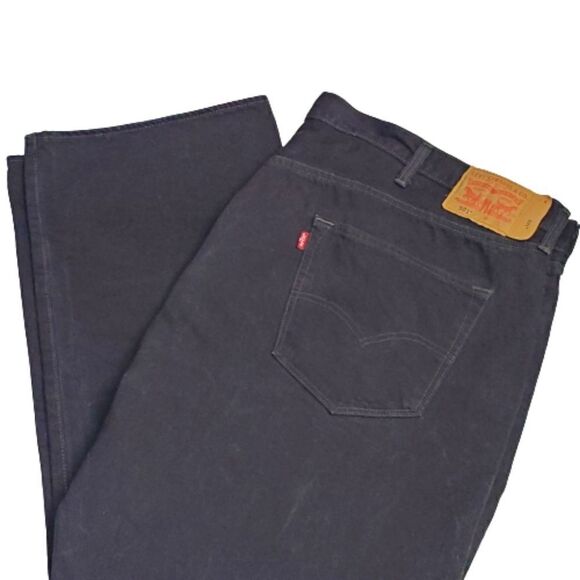 LEVIS 501 Black Jeans. BUTTON FLY Size W 50 L 32 - Picture 3 of 11